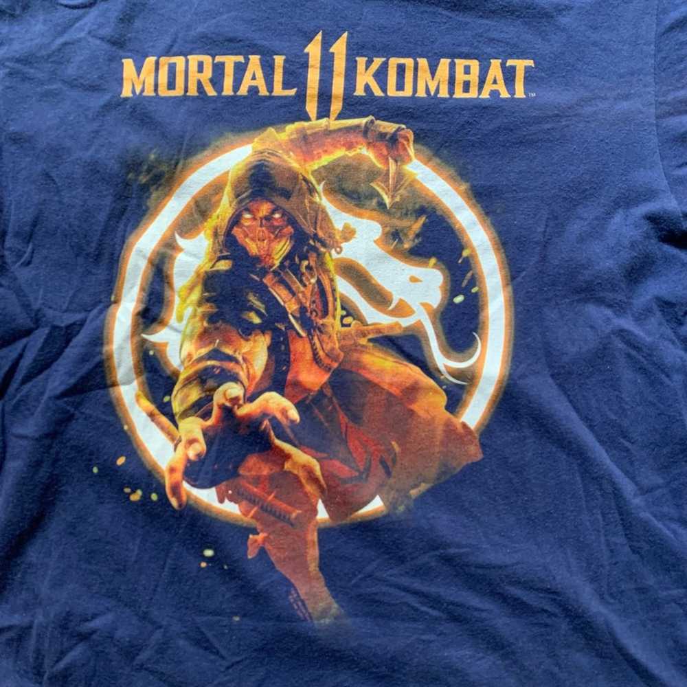 Mortal Kombat 11 Scorpion MK11 Blue T-Shirt Adult… - image 2
