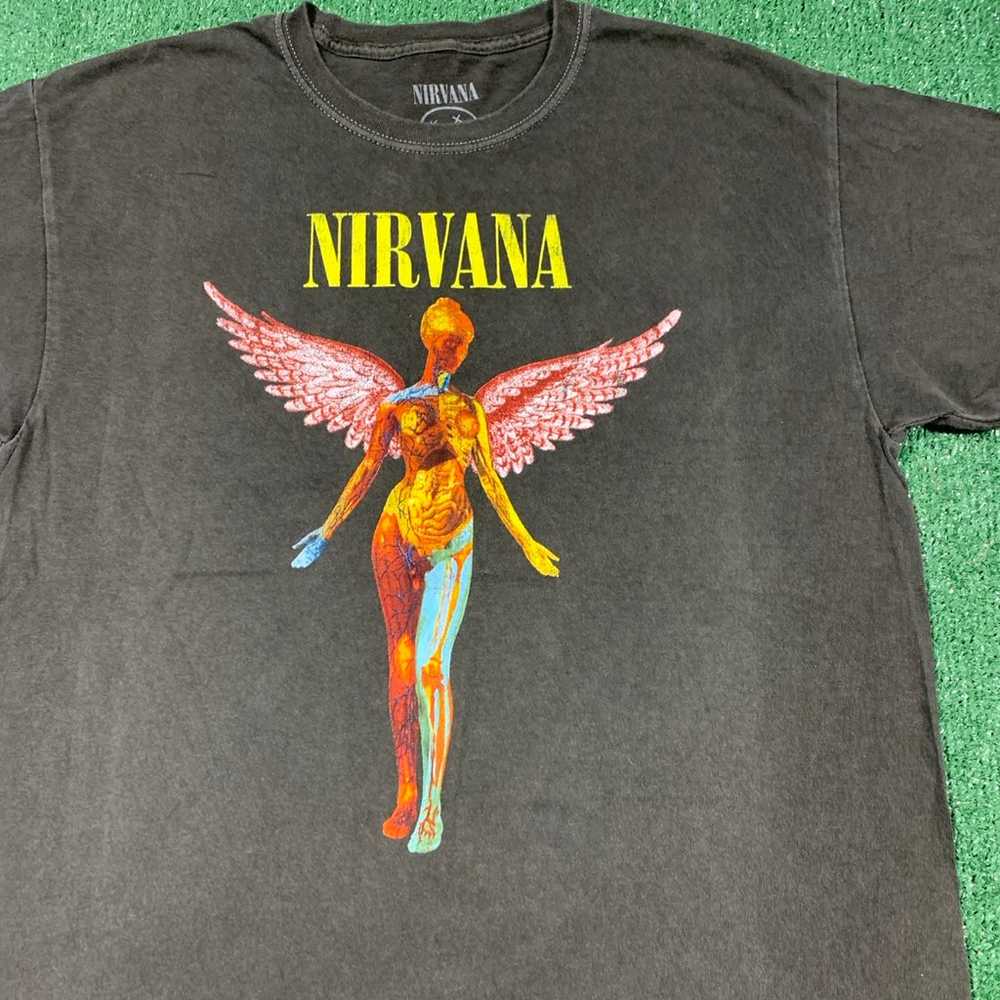 Nirvana In Utero Rock Band T-shirt SzL - image 2