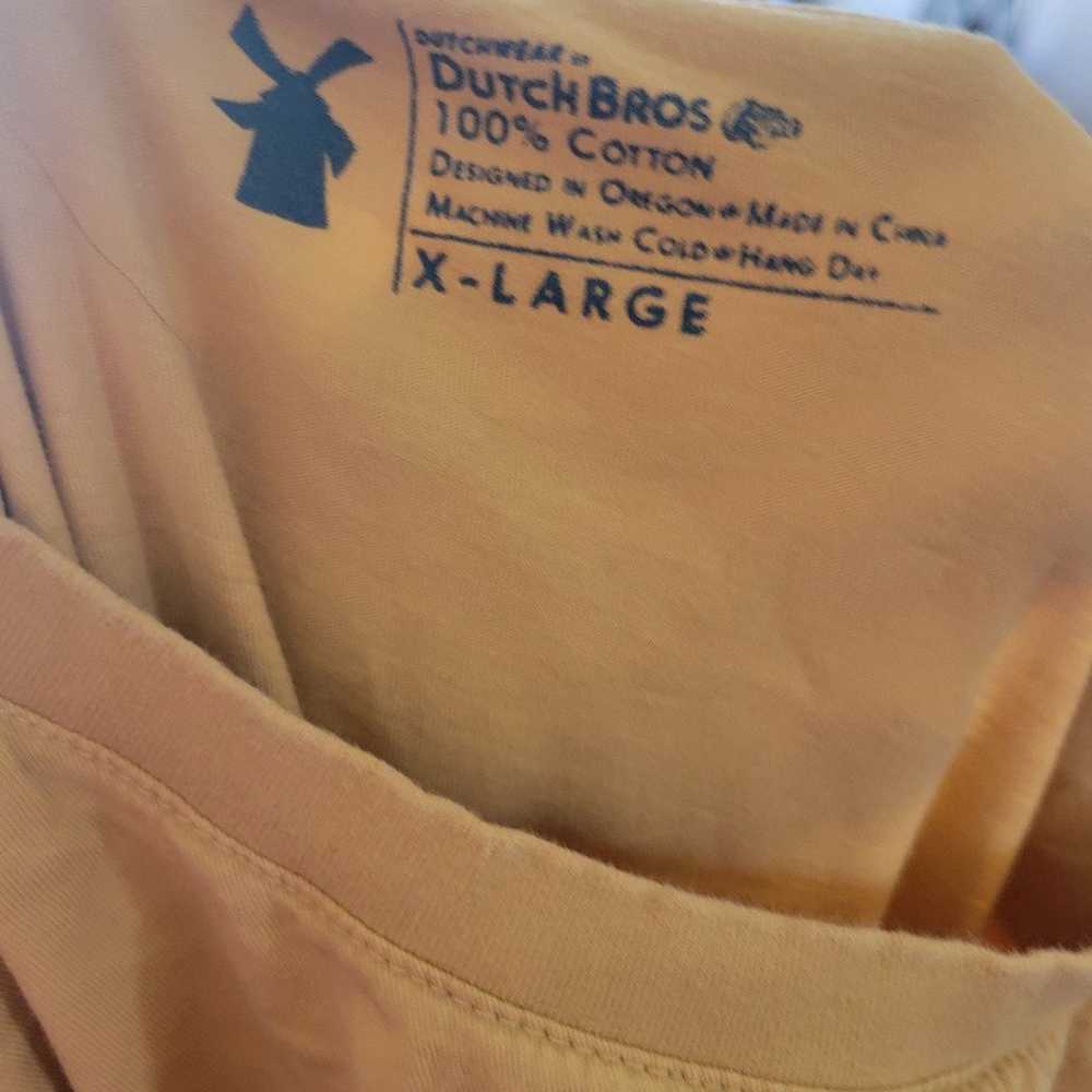 Dutch Bros Coffee Cold Brew Yellow Adult T shirt - image 12