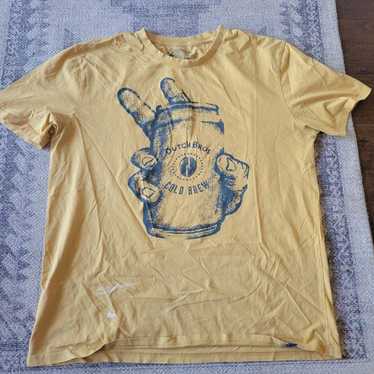 Dutch Bros Coffee Cold Brew Yellow Adult T shirt - image 1