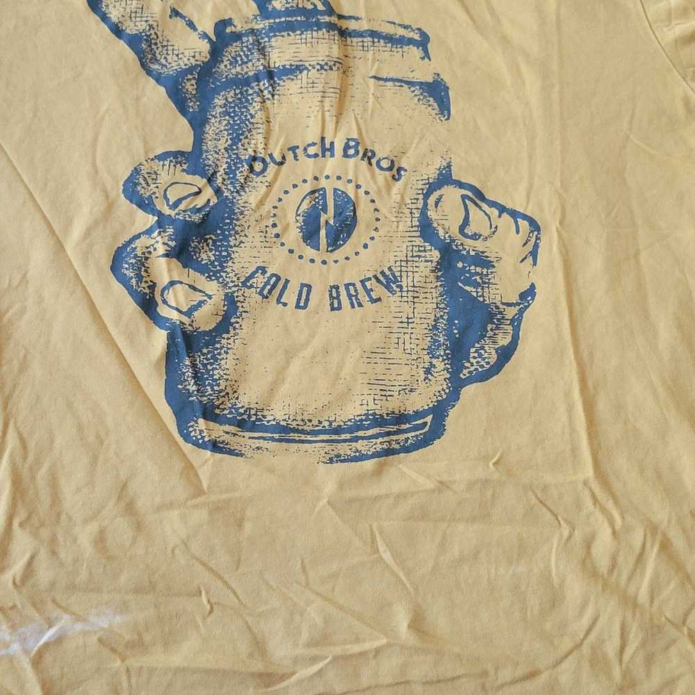 Dutch Bros Coffee Cold Brew Yellow Adult T shirt - image 6