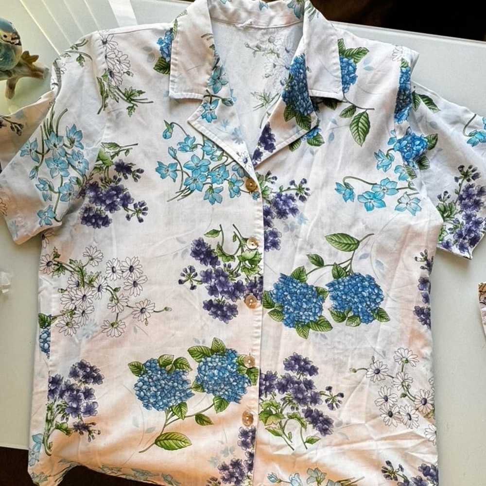 Blair Vintage Small Short Sleeve Button Up Shirt … - image 3