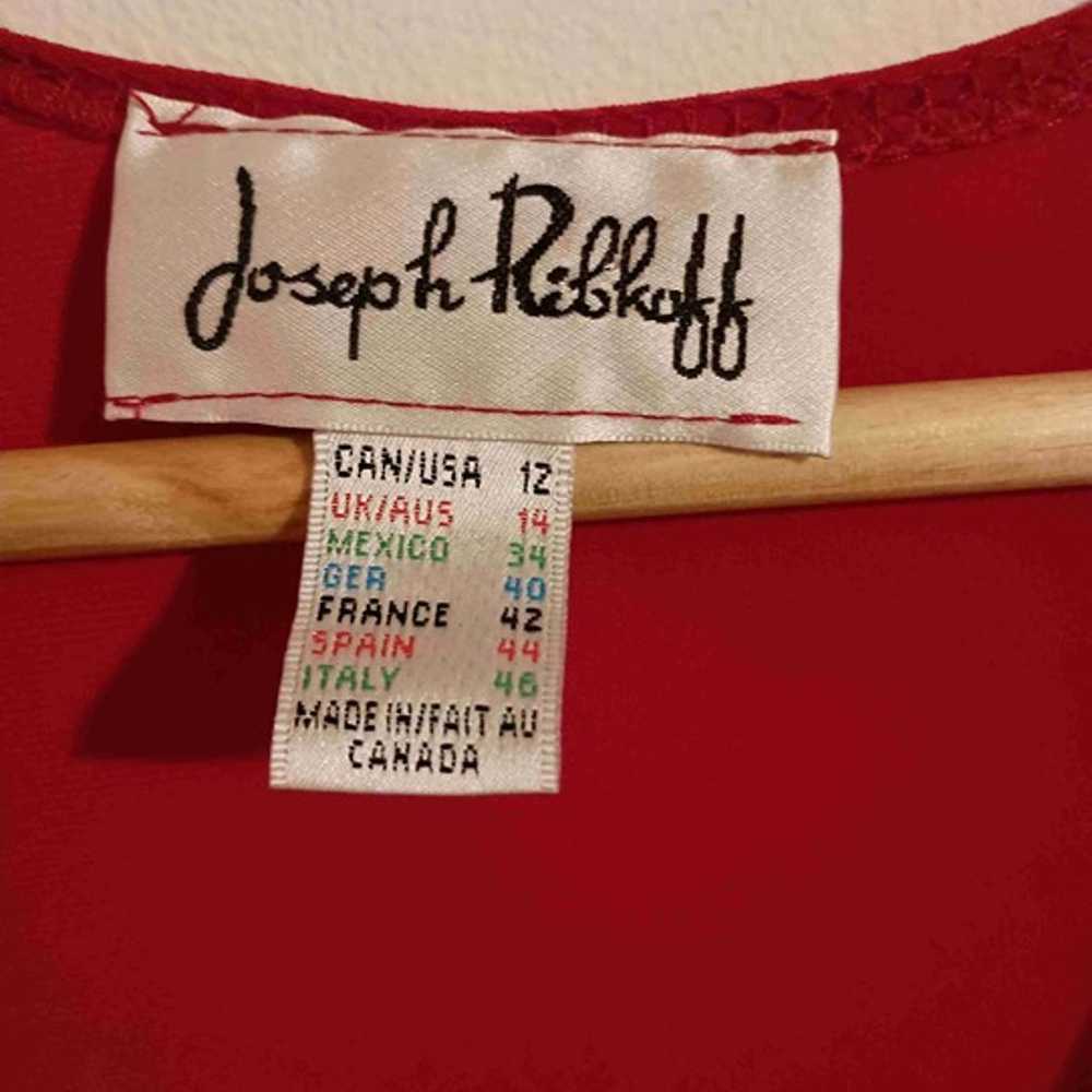 Joseph Ribkoff Womens Red 3/4 Sleeves V-Neck Vint… - image 3