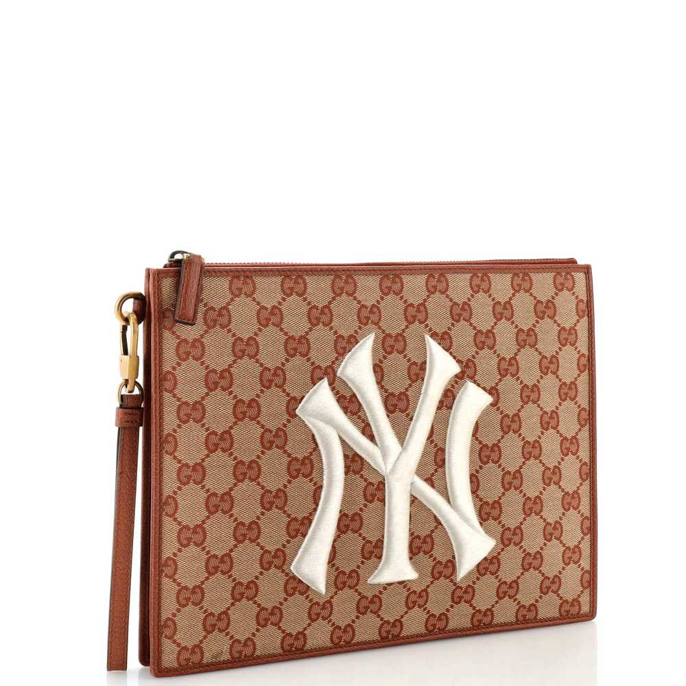 GUCCI MLB Zip Pouch GG Canvas with Applique Medium - image 2