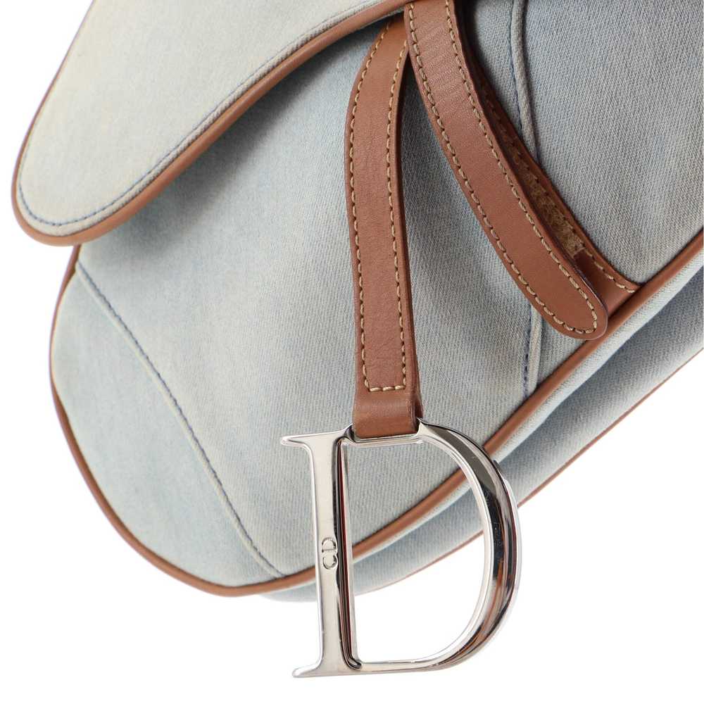 Christian Dior Vintage Saddle Bag Denim Medium - image 6