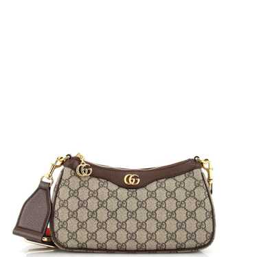 GUCCI Ophidia Charm Shoulder Bag GG Coated Canvas 