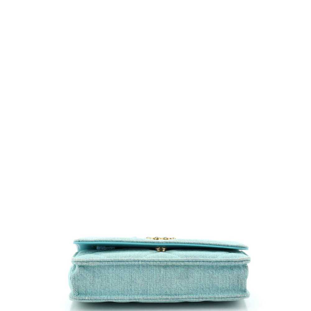 CHANEL 19 Wallet on Chain Quilted Denim - image 5