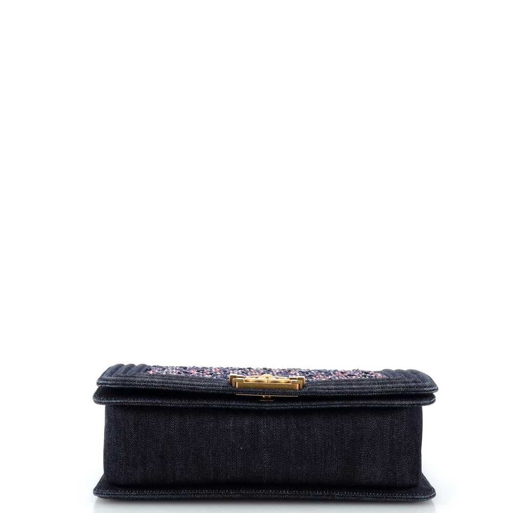 CHANEL Boy Flap Bag Quilted Tweed With Denim Old … - image 5