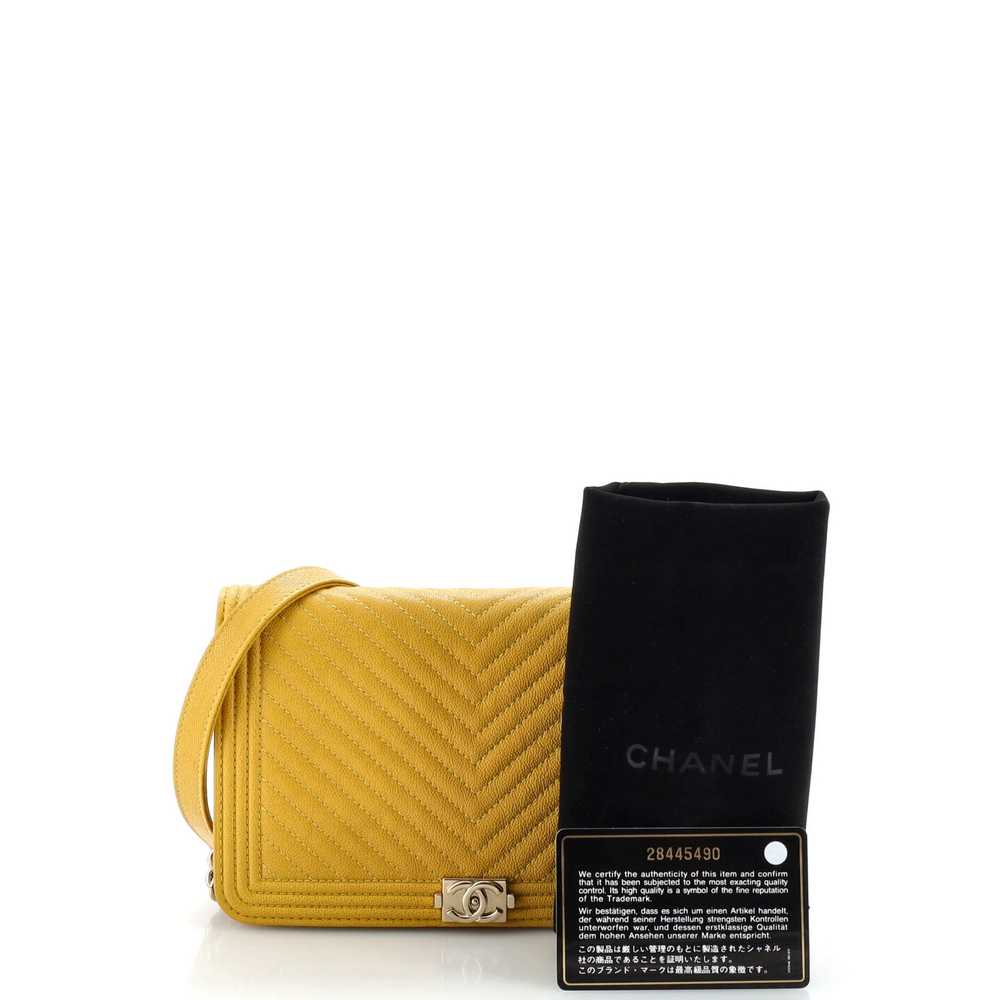 CHANEL Boy Wallet on Chain Chevron Caviar - image 2