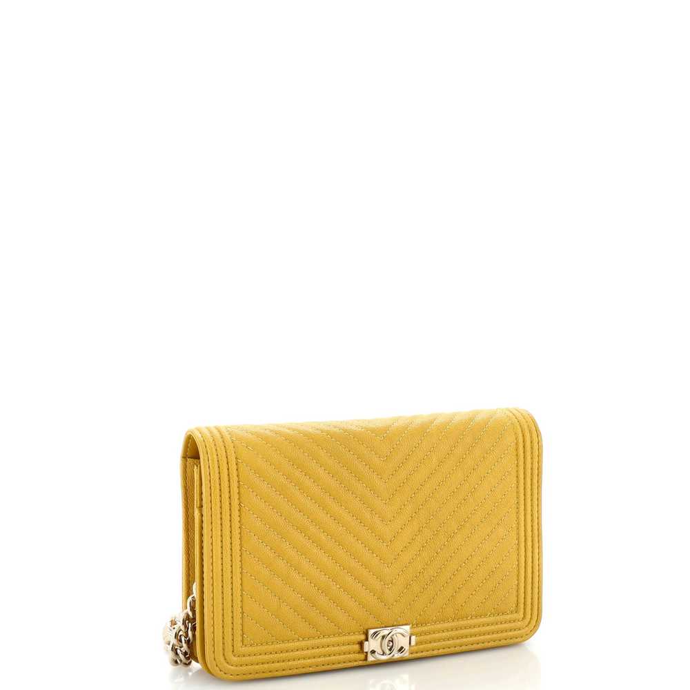 CHANEL Boy Wallet on Chain Chevron Caviar - image 3