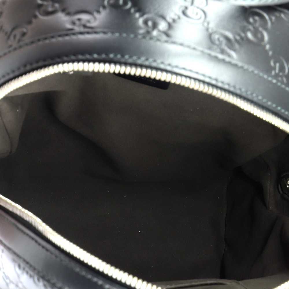 GUCCI Signature Pocket Backpack Guccissima Leathe… - image 5