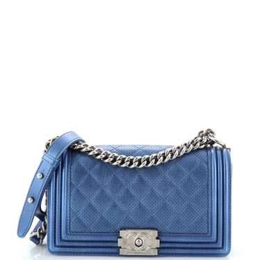 CHANEL Boy Flap Bag Quilted Perforated Lambskin O… - image 1