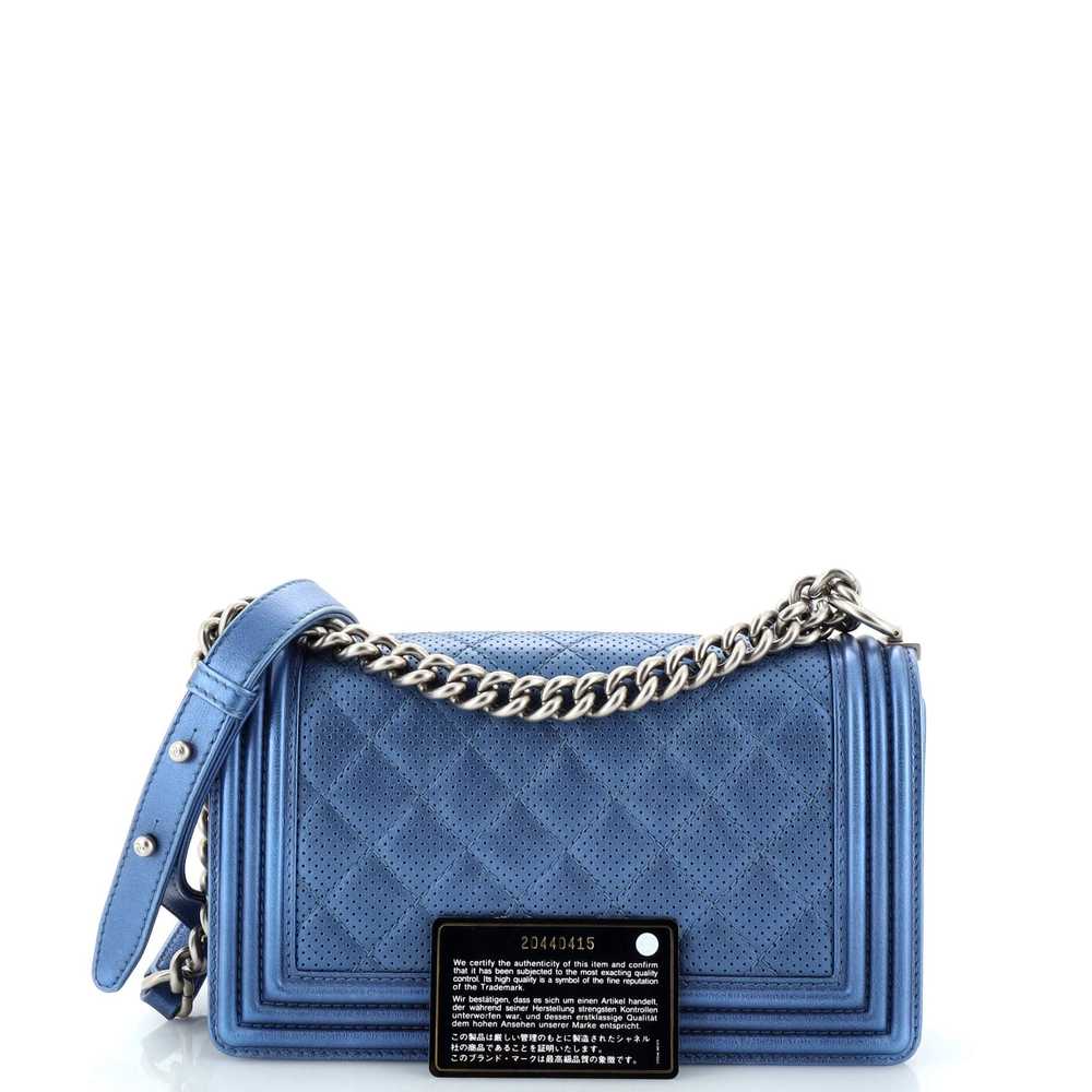 CHANEL Boy Flap Bag Quilted Perforated Lambskin O… - image 2