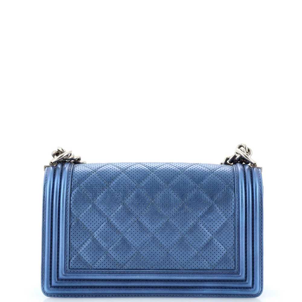 CHANEL Boy Flap Bag Quilted Perforated Lambskin O… - image 4