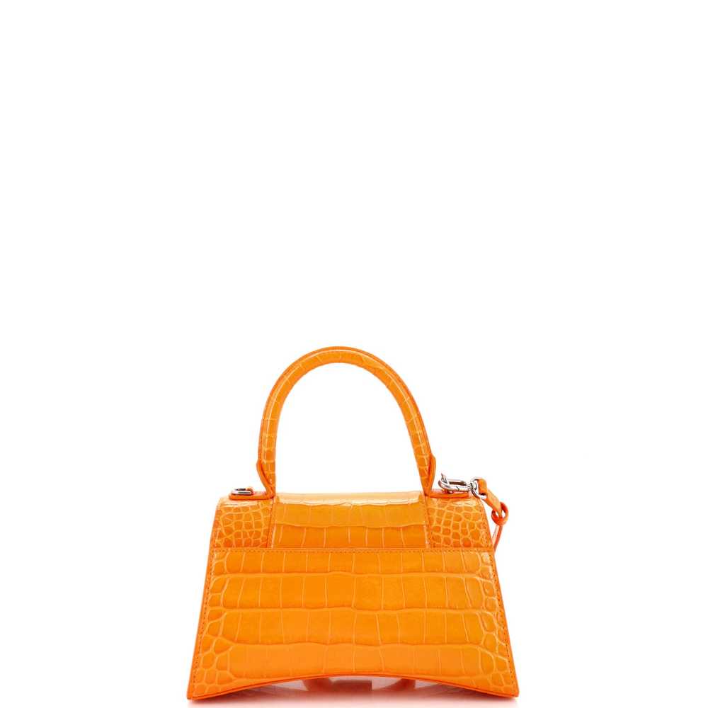 Balenciaga Hourglass Top Handle Bag Crocodile Emb… - image 3