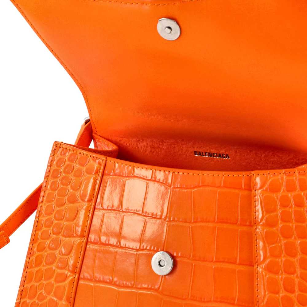 Balenciaga Hourglass Top Handle Bag Crocodile Emb… - image 6
