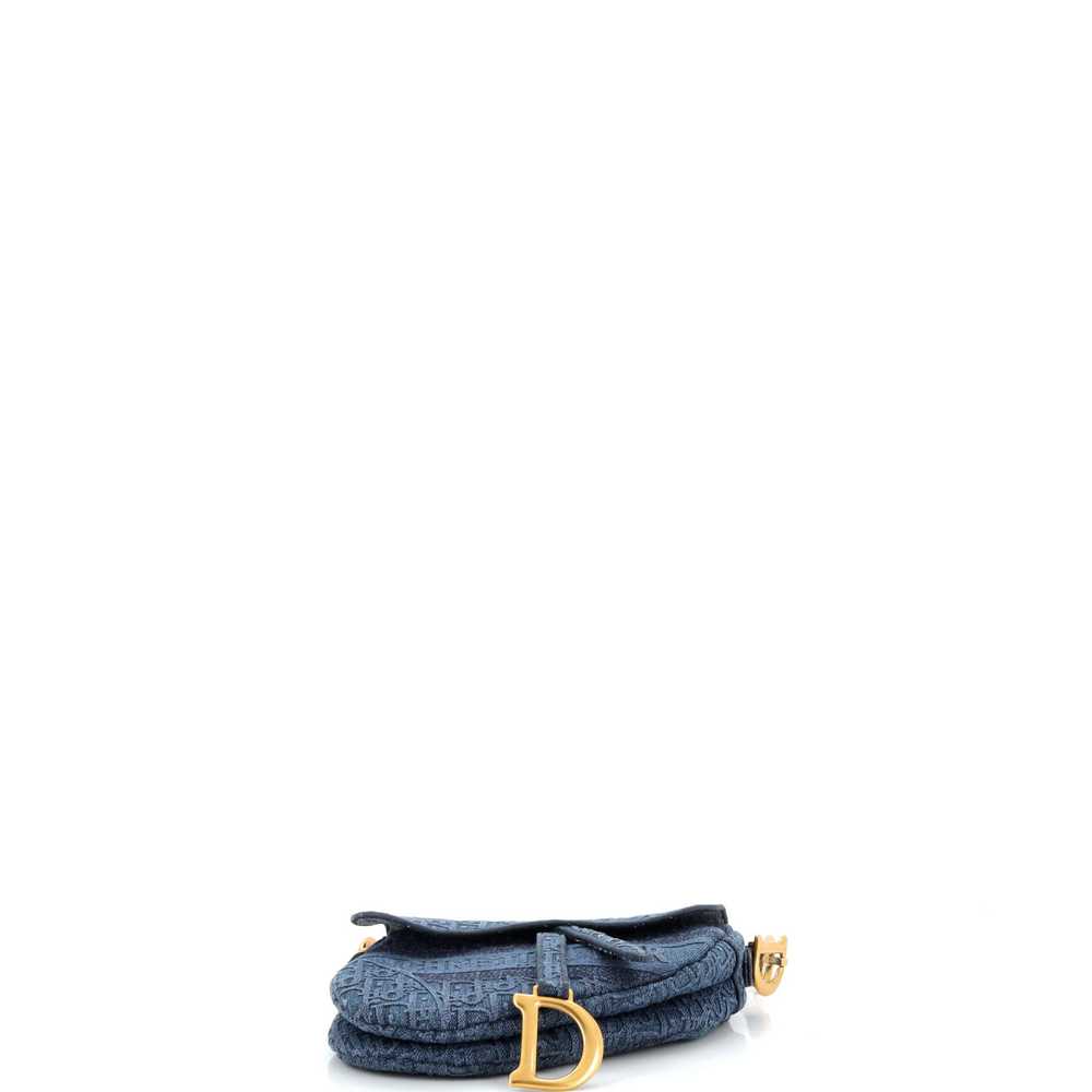 Christian Dior Saddle Handbag Oblique Denim Medium - image 4