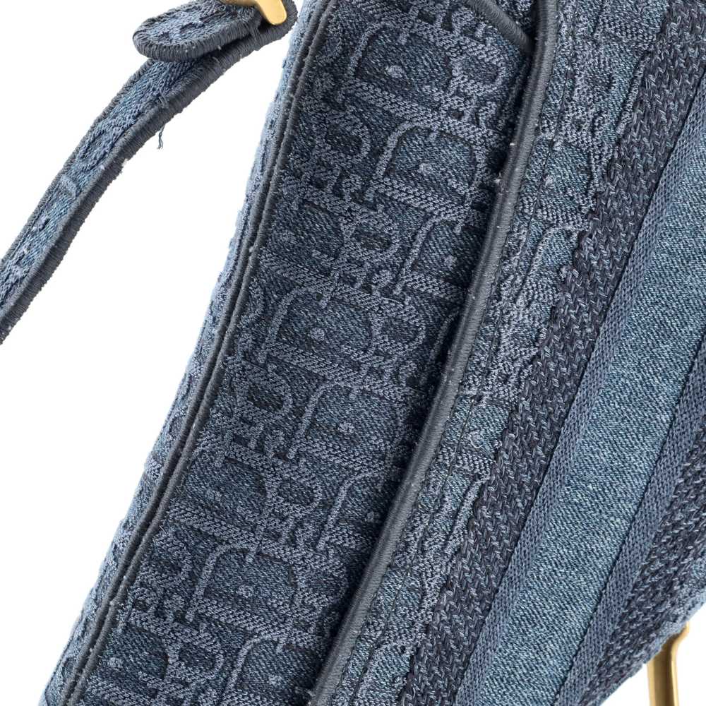 Christian Dior Saddle Handbag Oblique Denim Medium - image 7