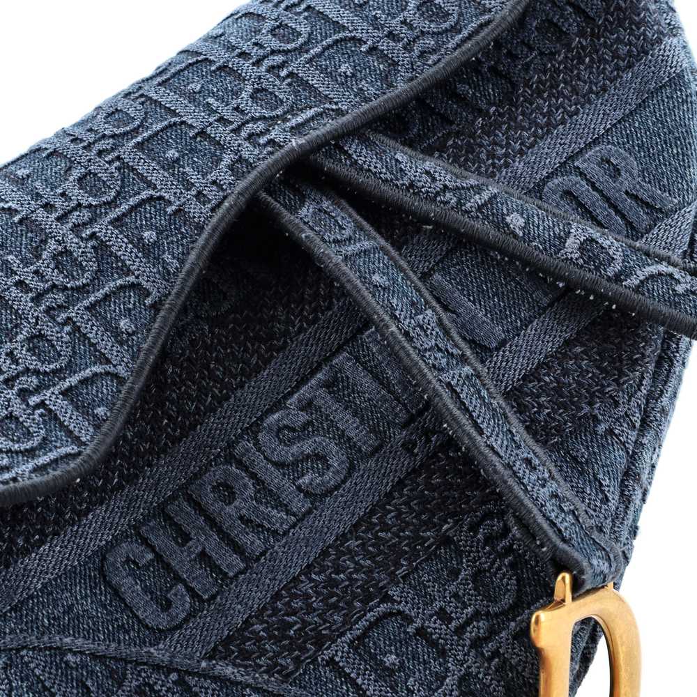 Christian Dior Saddle Handbag Oblique Denim Medium - image 8