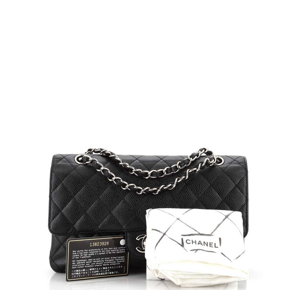 CHANEL Classic Double Flap Bag Quilted Caviar Med… - image 2