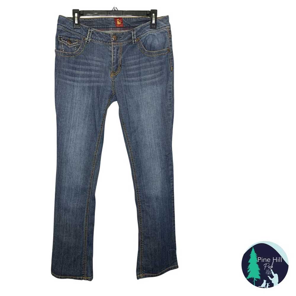 Vintage Sasson Jeans Womens 8 Ooh La La Blue Whit… - image 2