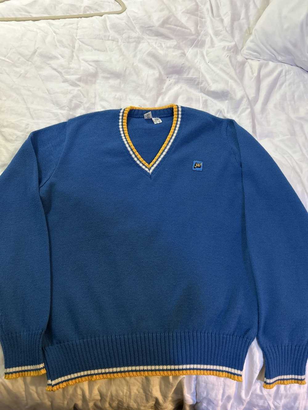 Italian Designers × Vintage “Ja!” V Neck Sweater - image 1