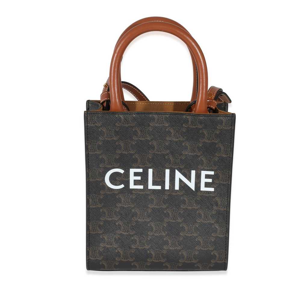 Celine Celine Tan Triomphe Canvas Mini Vertical C… - image 1