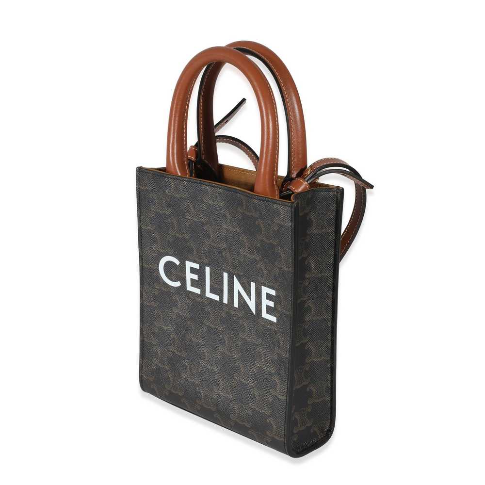 Celine Celine Tan Triomphe Canvas Mini Vertical C… - image 2