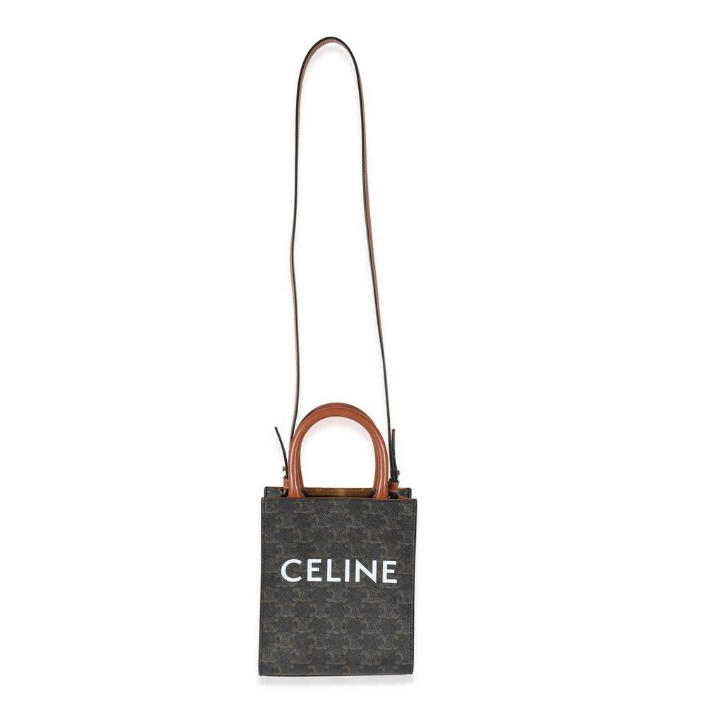 Celine Celine Tan Triomphe Canvas Mini Vertical C… - image 4