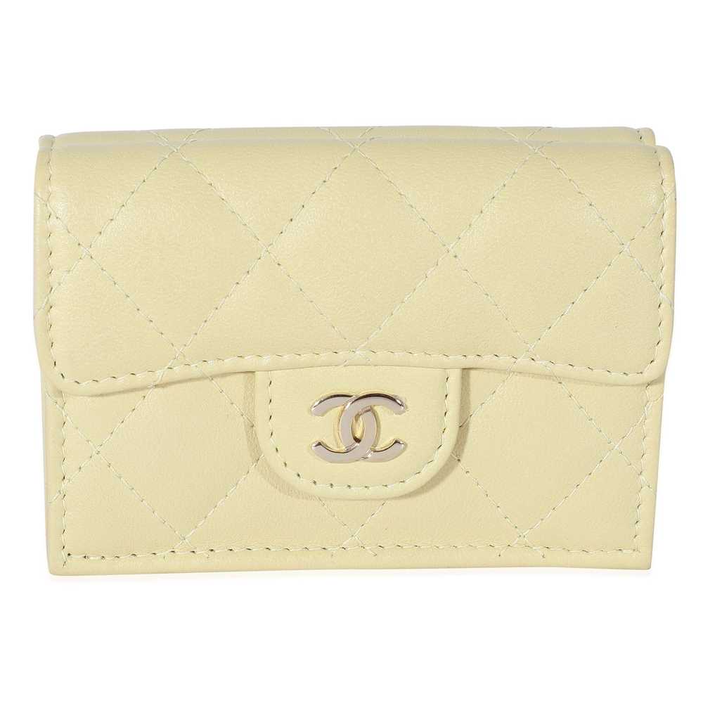 Chanel Chanel Yellow Quilted Lambskin Small Flap … - image 1