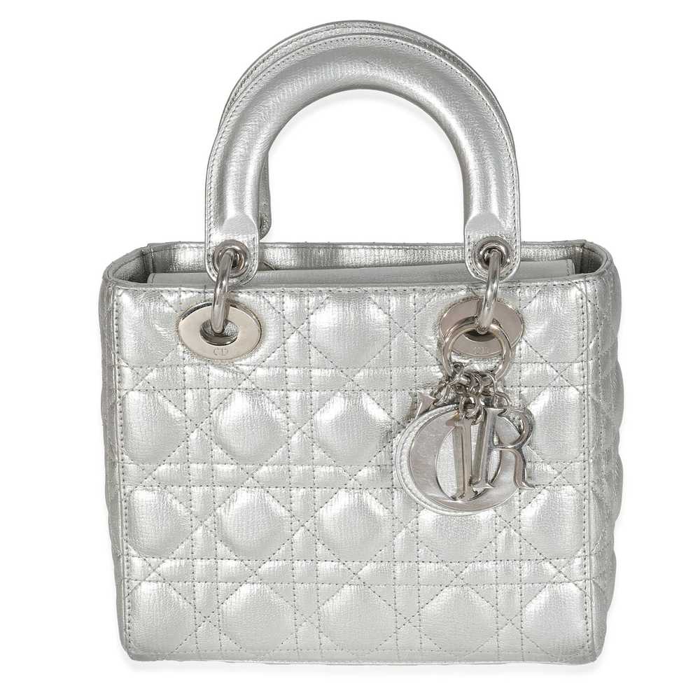 Dior Christian Dior Silver Grained Calfskin Canna… - image 1