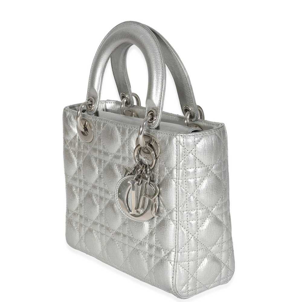 Dior Christian Dior Silver Grained Calfskin Canna… - image 2