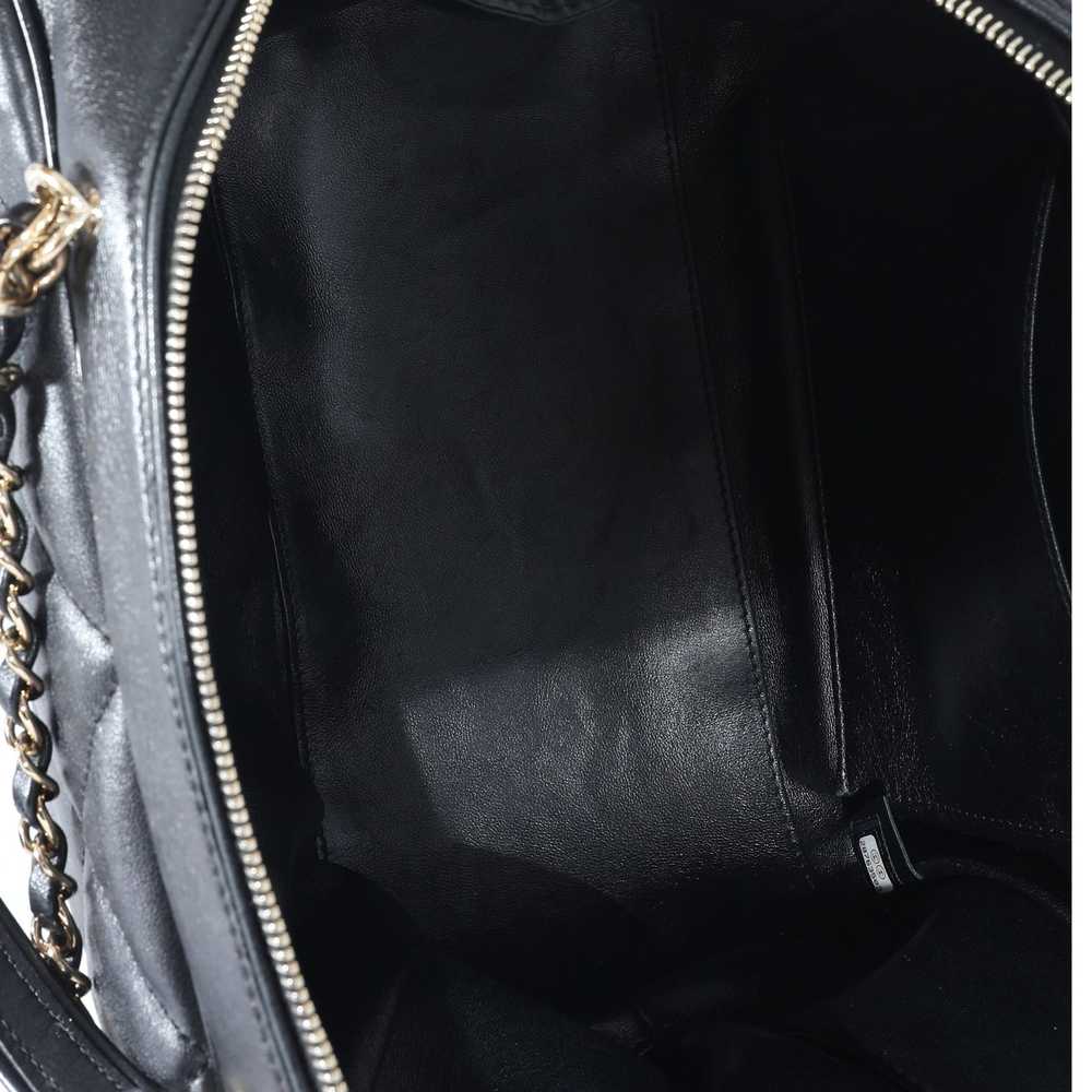 Chanel Chanel Black Quilted Lambskin CC Chain Zip… - image 9