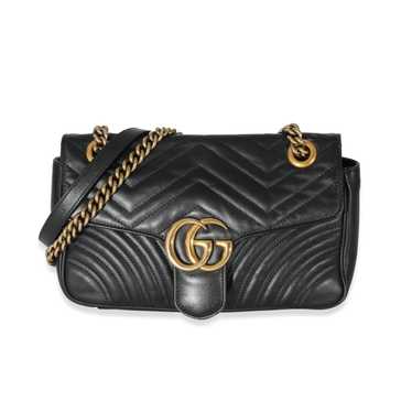 Gucci Gucci Black Chevron Matelassé Leather Small… - image 1