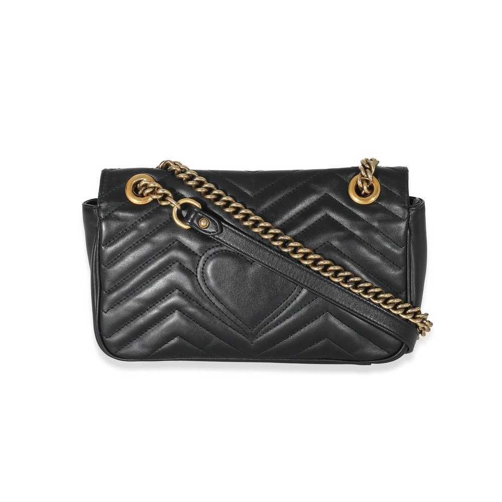 Gucci Gucci Black Chevron Matelassé Leather Small… - image 3