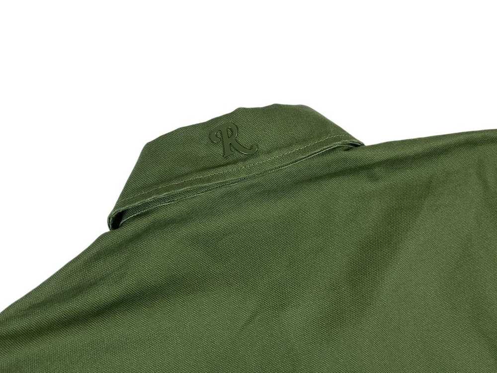 Raf Simons Raf Simons Army Green Leather Tag Shirt - image 4