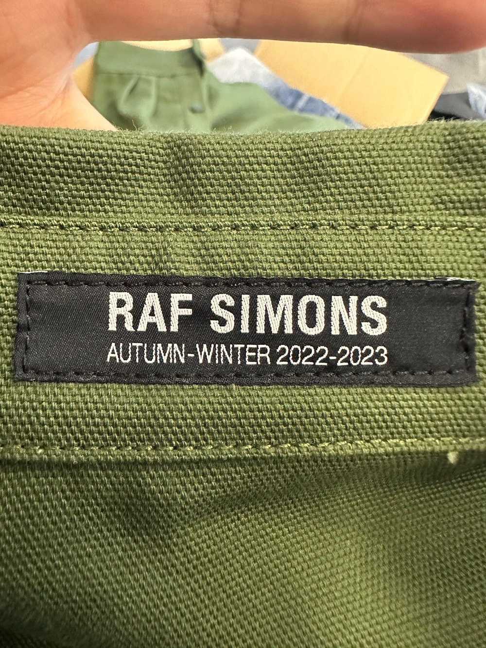 Raf Simons Raf Simons Army Green Leather Tag Shirt - image 7