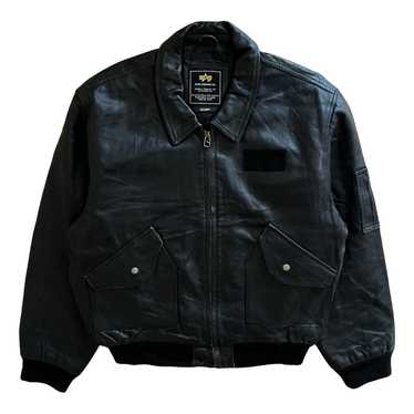 Alpha industries leather jacket - Gem Alpha industries leather jacket - Gem
