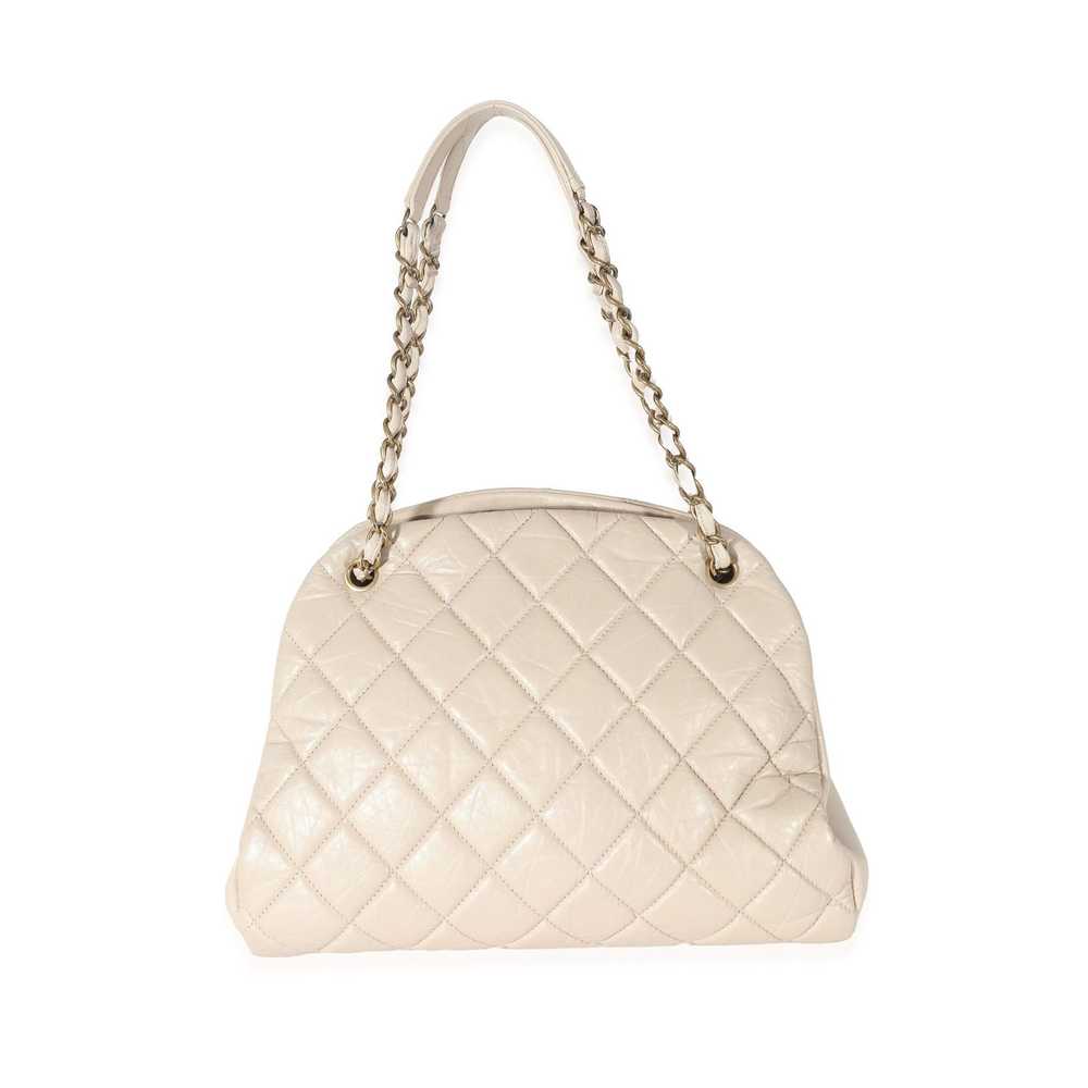 Chanel Chanel Beige Crinkled Leather Large Mademo… - image 3