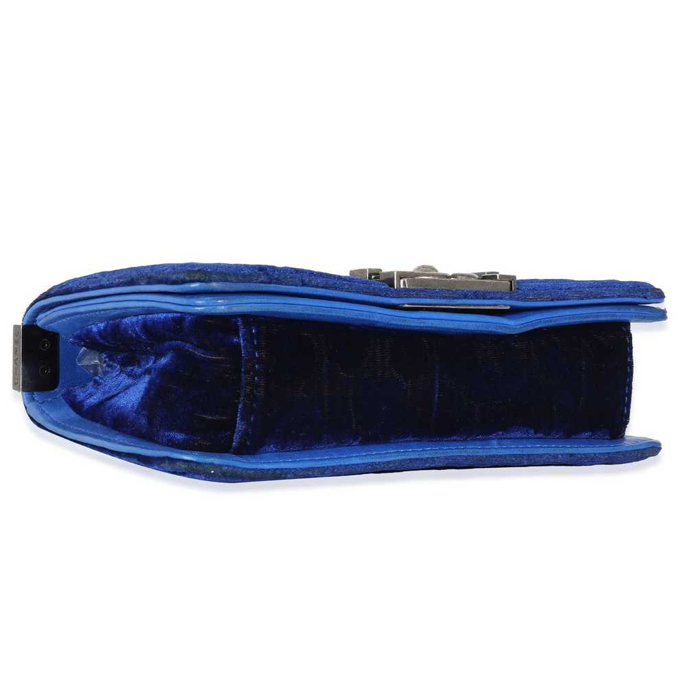 Chanel Chanel Royal Blue Velvet Small Boy Bag - image 6