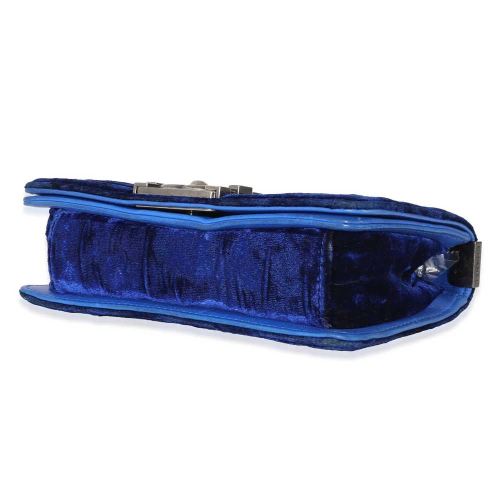 Chanel Chanel Royal Blue Velvet Small Boy Bag - image 7