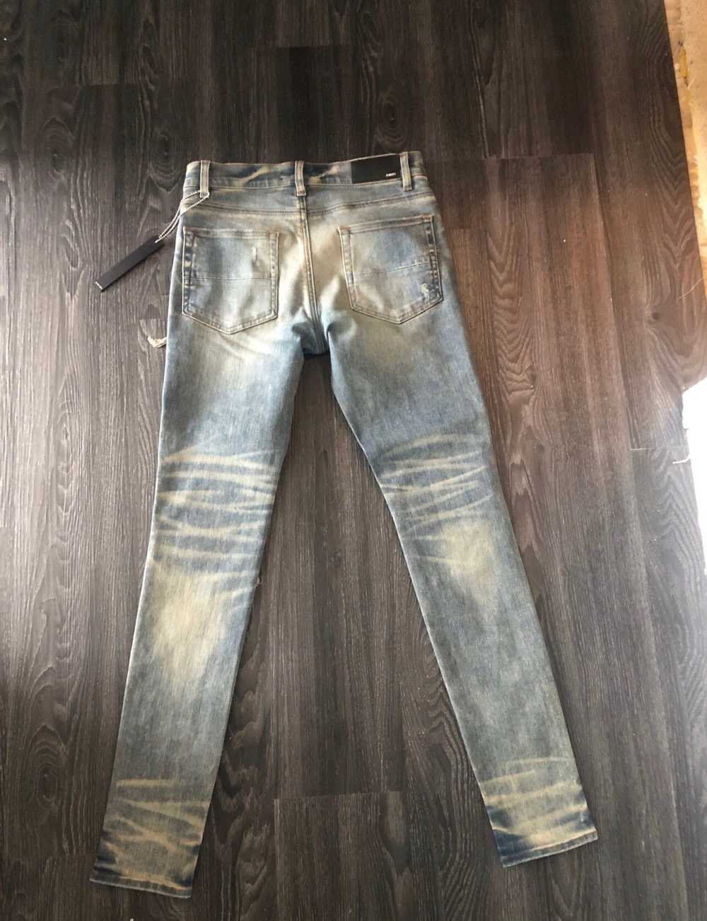Amiri Amiri Dirty Indigo Bandana MX1 Jeans Size 32 - image 3