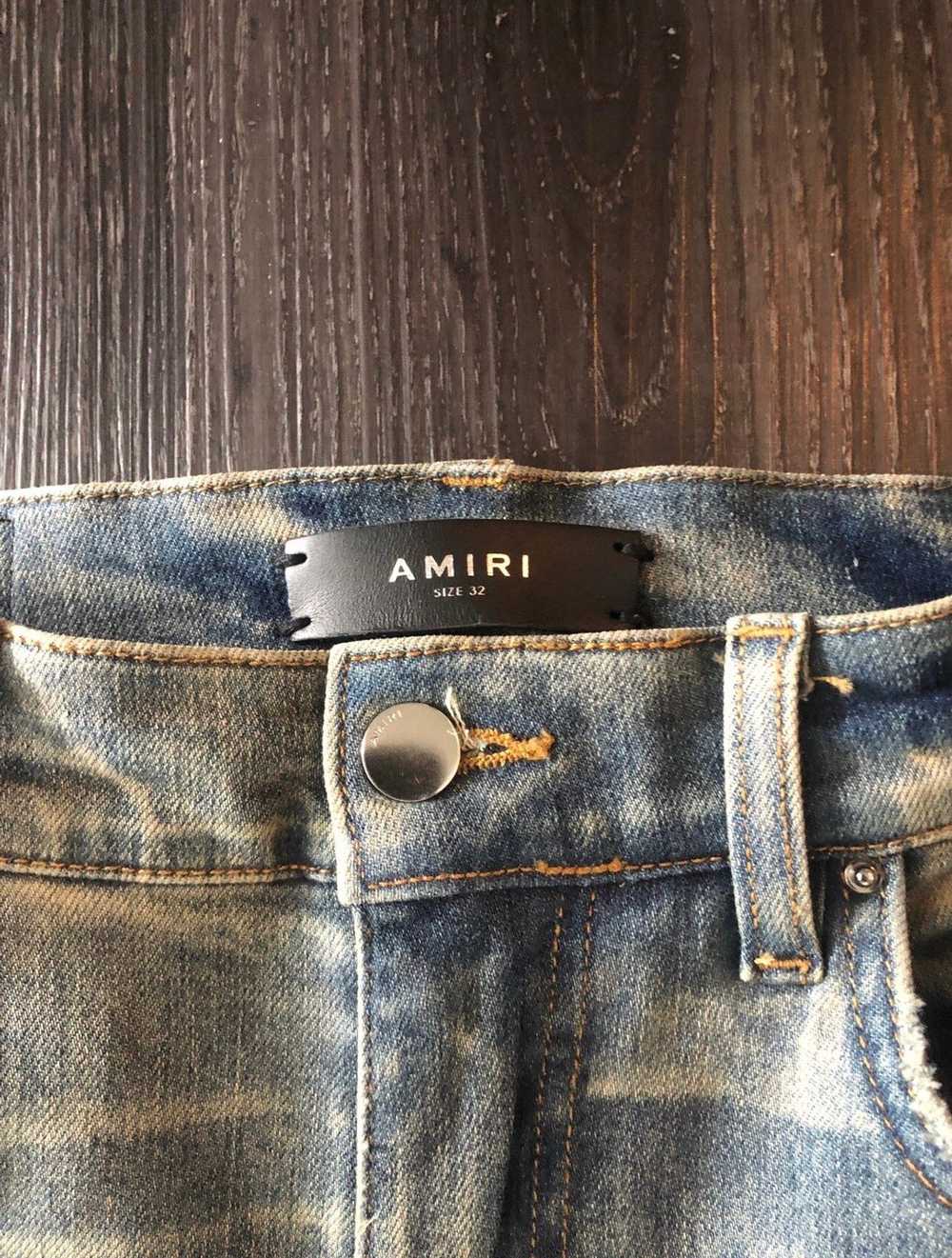 Amiri Amiri Dirty Indigo Bandana MX1 Jeans Size 32 - image 5