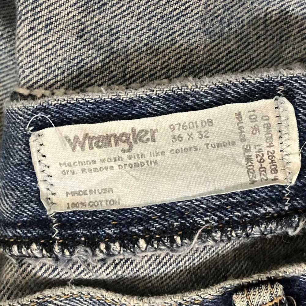 Vintage 90s Distressed Wrangler Star Patch Faded … - image 5