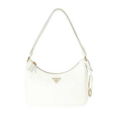 Prada Prada White Saffiano Re-Edition Saffiano Min