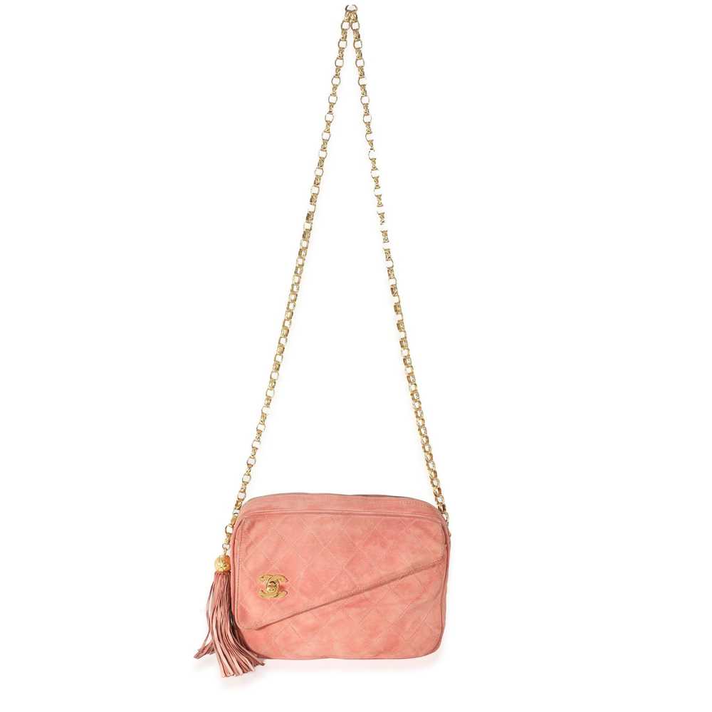 Chanel Chanel Pink Suede Bijoux Chain Camera Bag - image 4