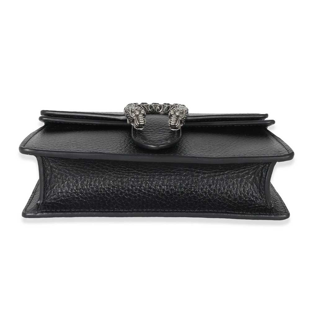 Gucci Gucci Black Leather Super Mini Dionysus Bag - image 5