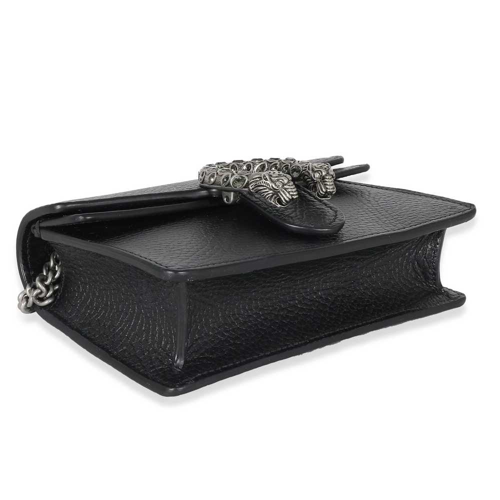 Gucci Gucci Black Leather Super Mini Dionysus Bag - image 6