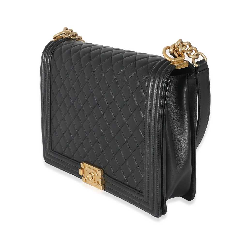 Chanel Chanel Black Quilted Calfskin Large Boy Bag - image 2