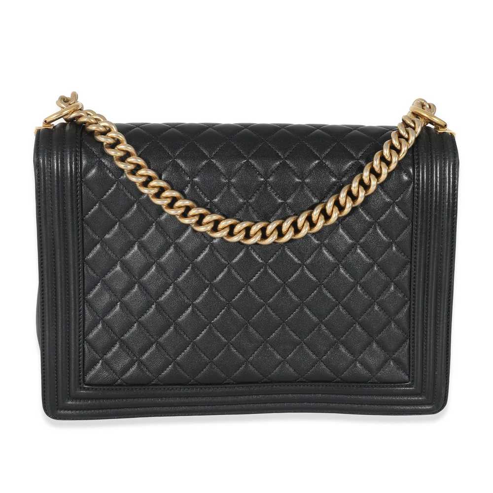 Chanel Chanel Black Quilted Calfskin Large Boy Bag - image 3